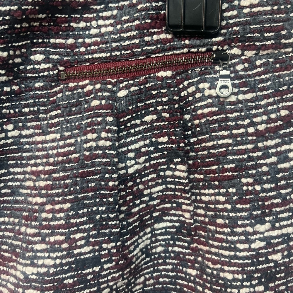 LOFT Burgundy and Gray Tweed Mini Skirt - Picture 2 of 5